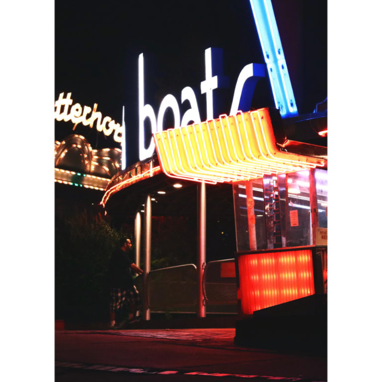 Lakeside Amusement Park - Man at Boat Ride